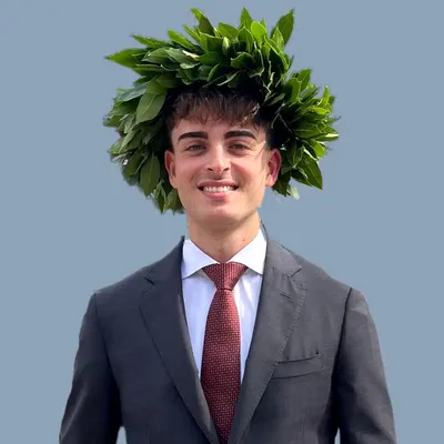 Matteo Mascellaro il giorno della laurea al Politecnico di Milano